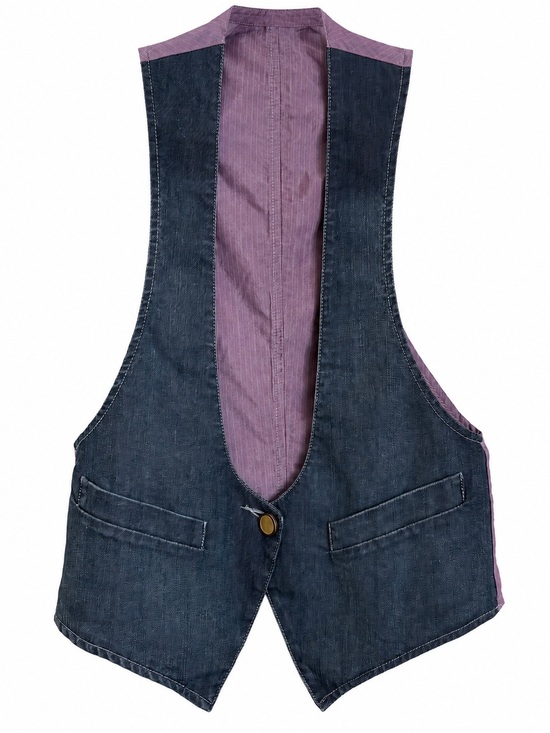 SUPERFINE Jackets & Blazers - Rare Superfine Tate Storm Waistcoat Vest Size 2 Made In Italy‎ Denim